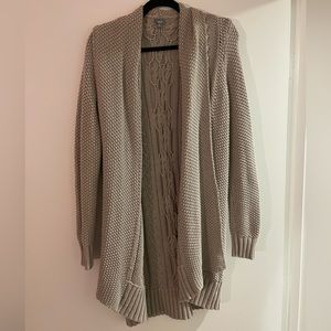 Aerie Long Taupe Cardigan